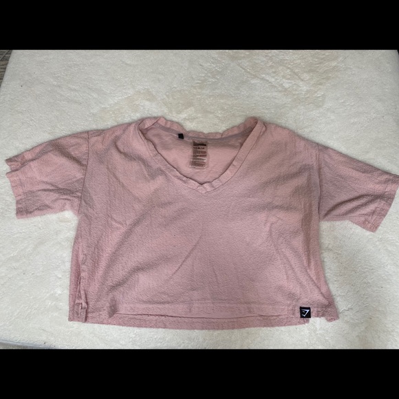 Gymshark Tops - Gymshark Pink Cropped Shirt